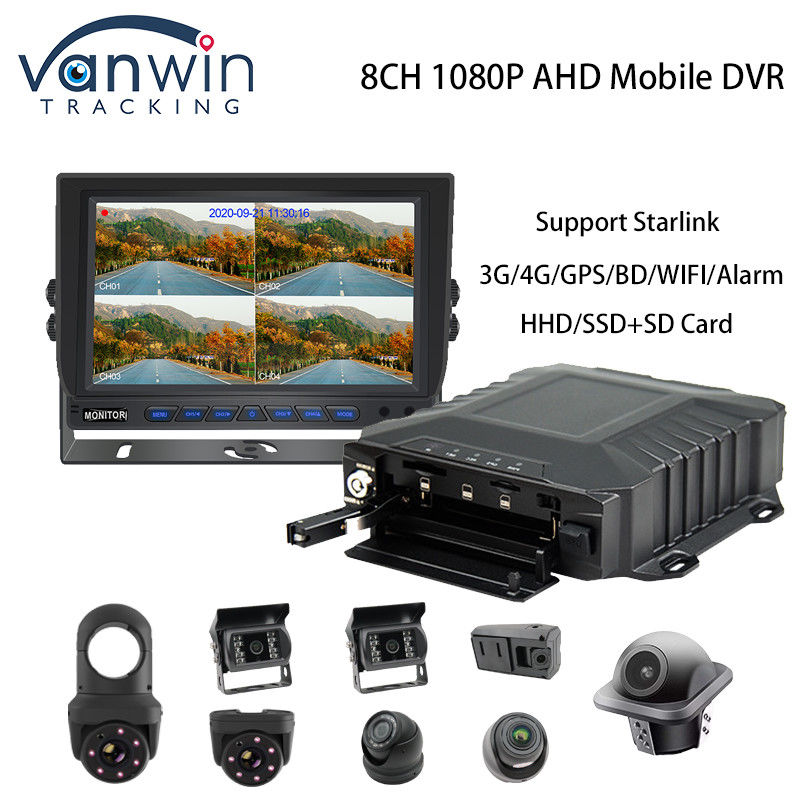 4G スターリンク 1080P AHD 8チャンネル カー CCTV MDVR GPS 4G WIFI カメラシステム モバイル DVR