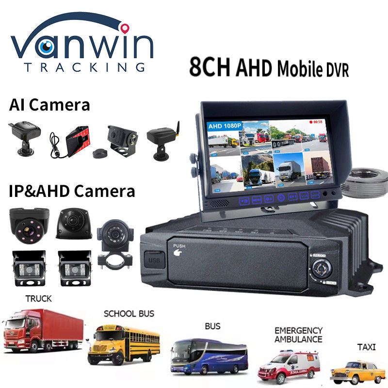 1080p HDD 8ch モバイル DVR 4g GPS WIFI MDVR キット カメラシステム 車両追跡 自動車セキュリティ