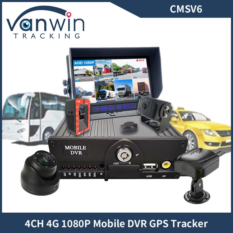 4CH デュアル SD カード GPS MDVR カメラ 4G WiFi モバイル DVR 学校 バス セキュリティ システム