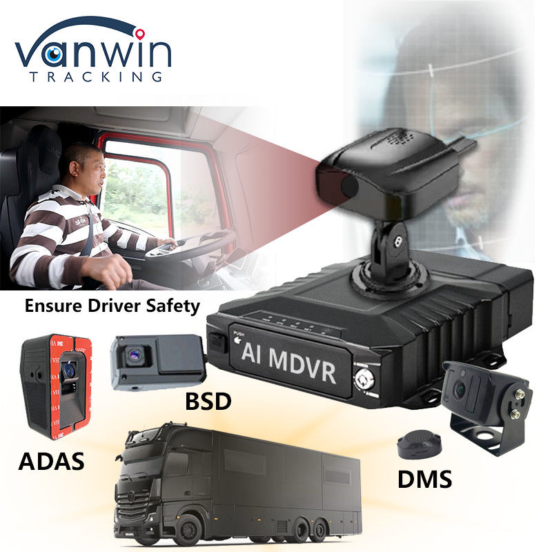 H.265 8CH HDD モバイル DVR 高度運転 DSM ADAS BSD AI歩行者センサーモニタリングシステム