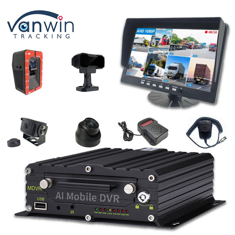 ADAS DMS BSD AI 車両 艦隊 カム 車 8CH WiFi GPS 4G ライブ ビュー モバイル DVR 車用