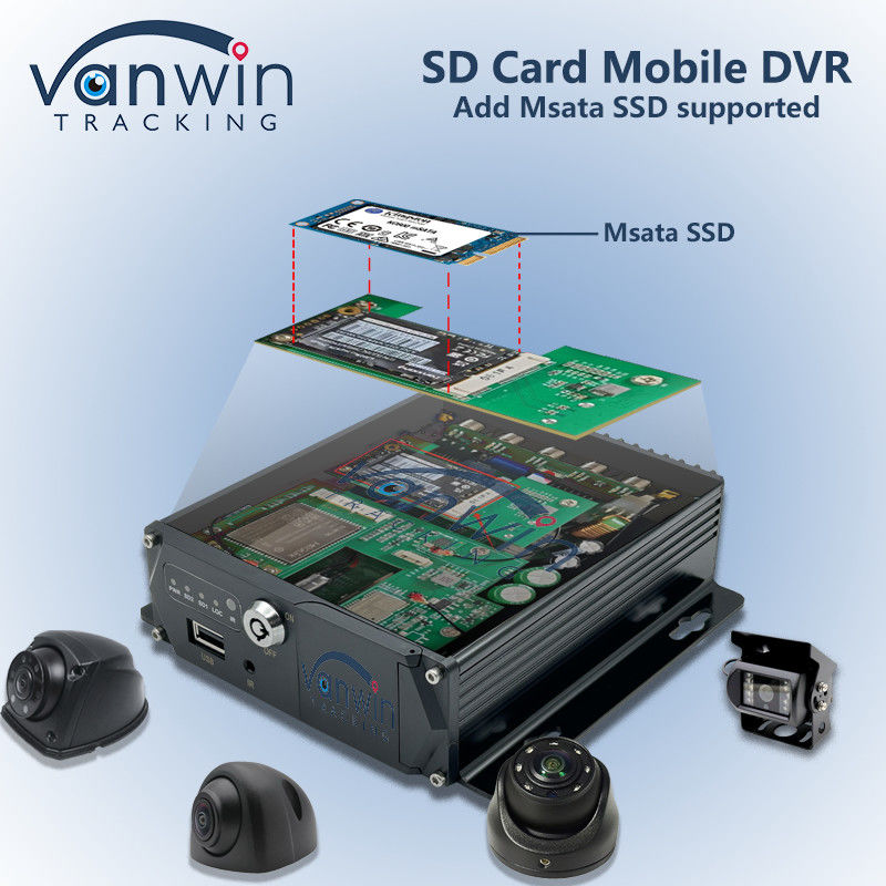 ミニサイズ 追加 Msata SSD サポート 4CH モバイル DVR 4G 車両 GPS トラッキング MDVR