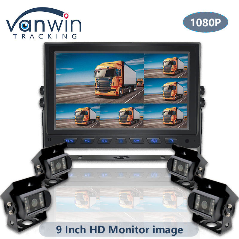 9インチ AHD 1080P MDVR モニター 8チャンネル フルHD スプリットディスプレイ モニター 車両用