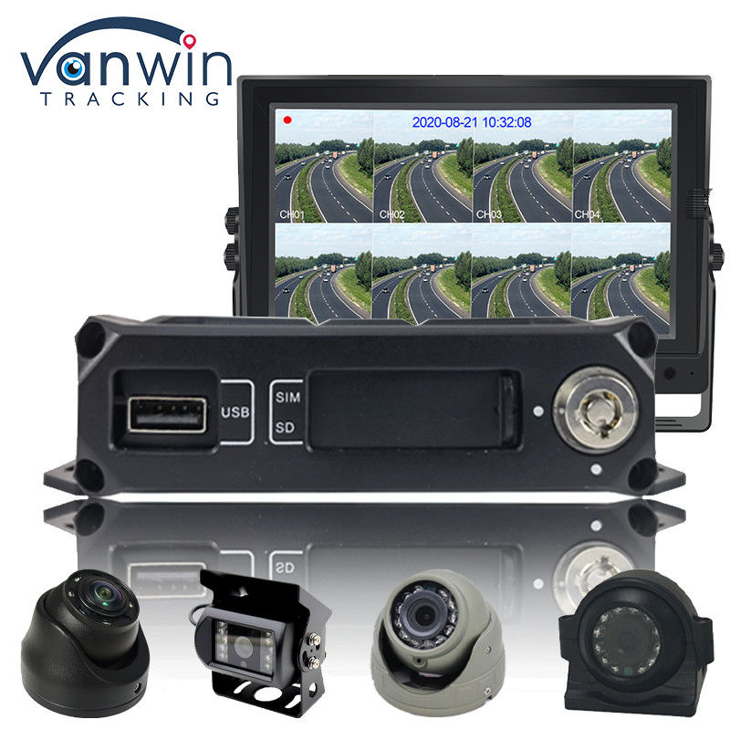 H.264 4CH HD 1080P モバイル DVR 4G GPS WIFI SD カード MINI MDVR 自動車ビデオモニタリング