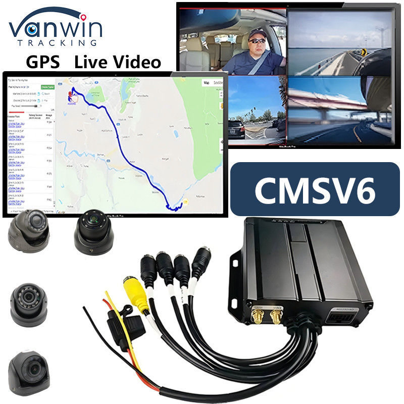 4CH デュアルSDカード モバイルDVR ミニサイズ 車内ブラックボックス CCTV 4G GPS MDVR