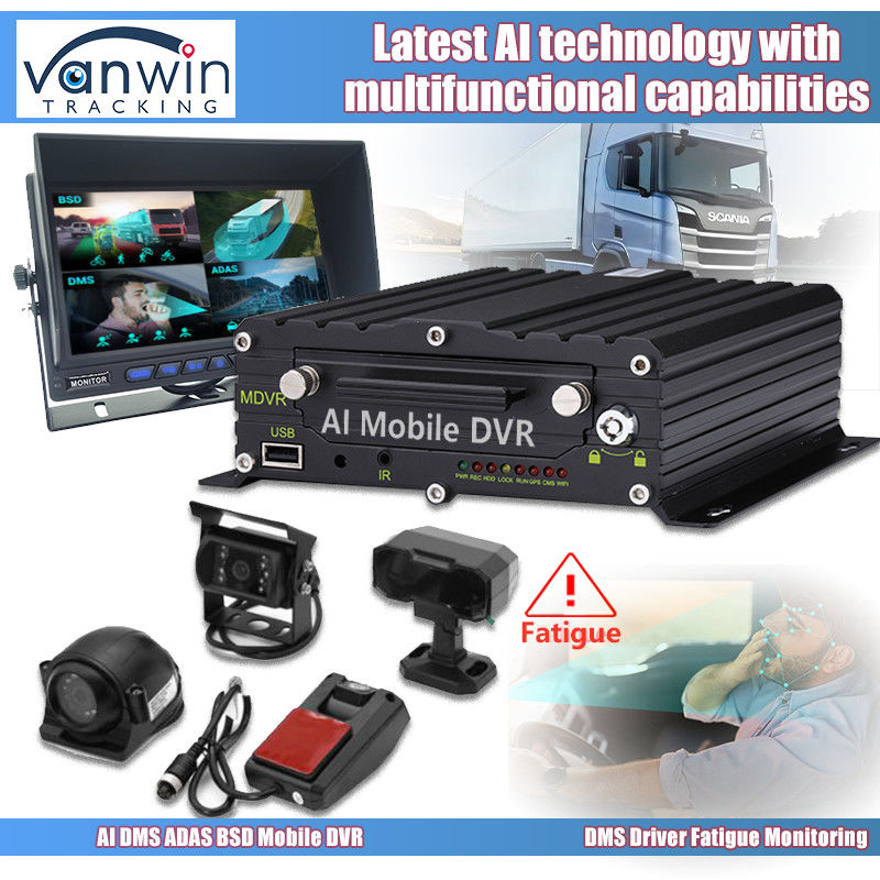8CH 1080p 4G AI モバイル DVR ADAS DMS BSD カメラシステム GPS モバイル DVR トラック用