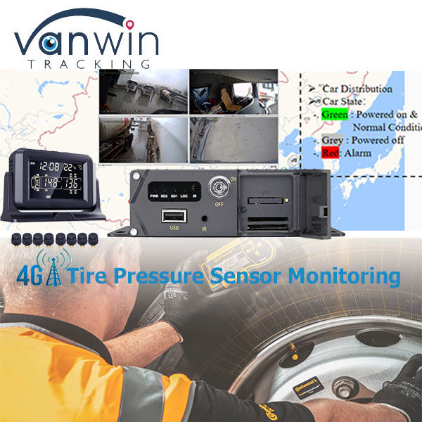 AHD 1080P サポート オイルレベルとタイヤ圧力モニタリング トラック/物流車両のための8チャネルビデオレコーダー MDVR
