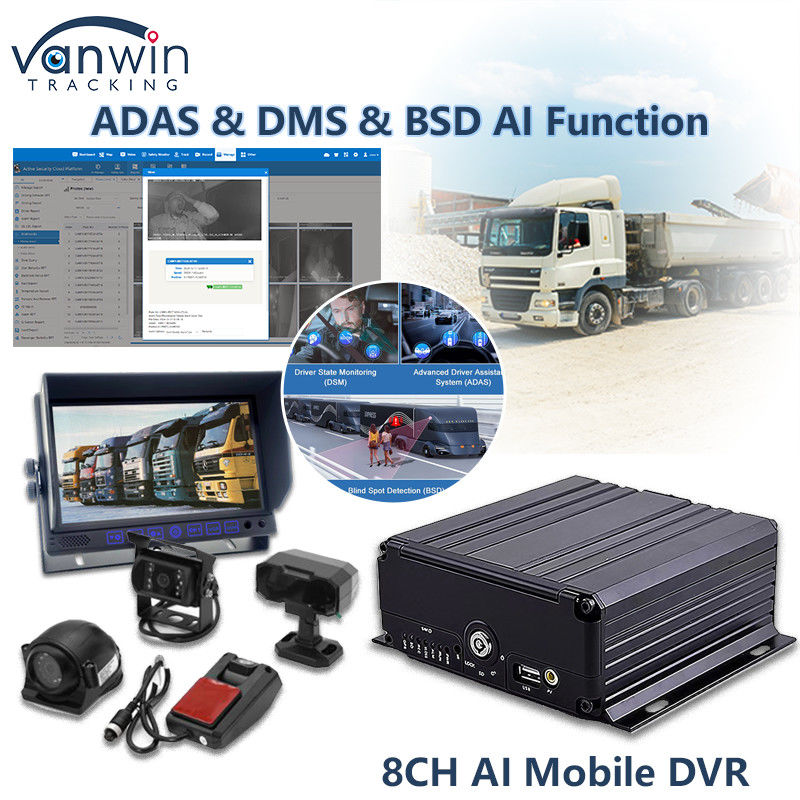 8CH AI モバイル DVR ADAS DMS BSD 機能 MDVR 高級車両セキュリティソリューション