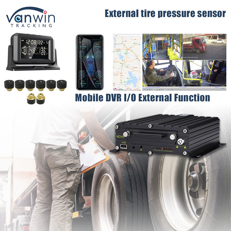 4G GPS モバイル DVR サポート 4 / 8 / 10 タイヤ圧力リアルタイムモニタリング インテリジェントシステム