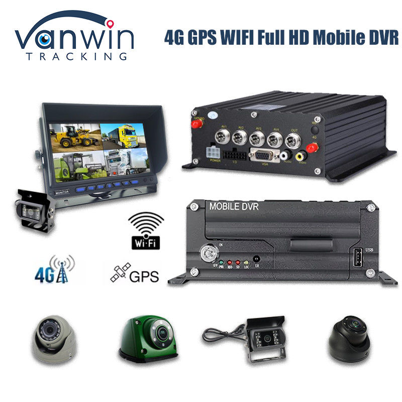 4CH 1080P HDD モバイル DVR 4G GPS リアルタイムモニタリング・トラッキングデータストーージデバイス