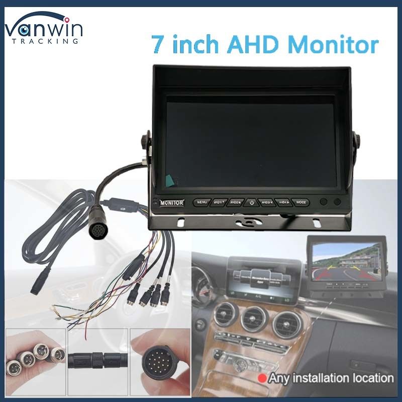 AHD 1080P MDVR モニター 7 インチ スプリットディスプレイ モニター SD カード カメラ リアビュー リバースキット