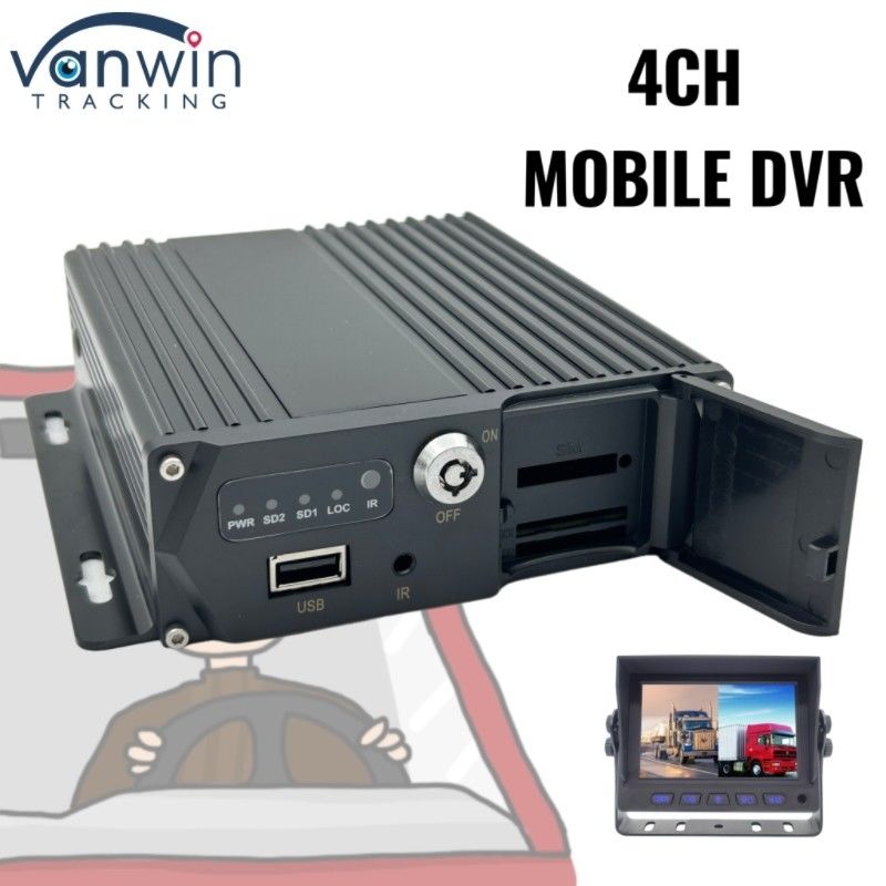 4チャネルSDカード モバイルDVR デュアルカード デュアルスタンバイ 車両監視