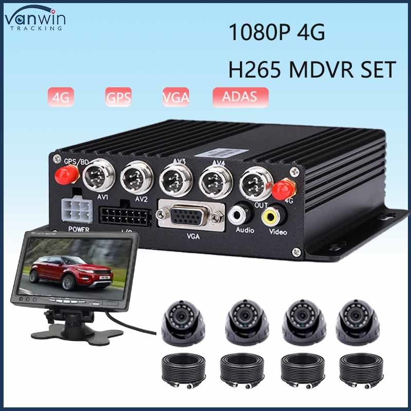 4CH MDVR ADAS GPS 4G Wi-fi HDD オプションタイムモニタリングトラック