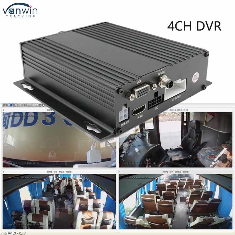 1080P AHD リモコン カー バス RV 3G 4G GPS モバイル HD 4CH DVR ビデオレコーダー