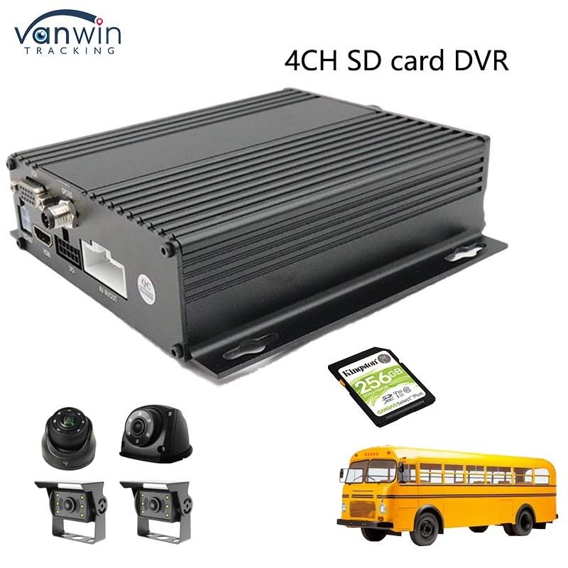4チャネル AHD 1080P SD カード 256G モバイル DVR USB VGAポート付き トラック用セキュリティ DVRレコーダー