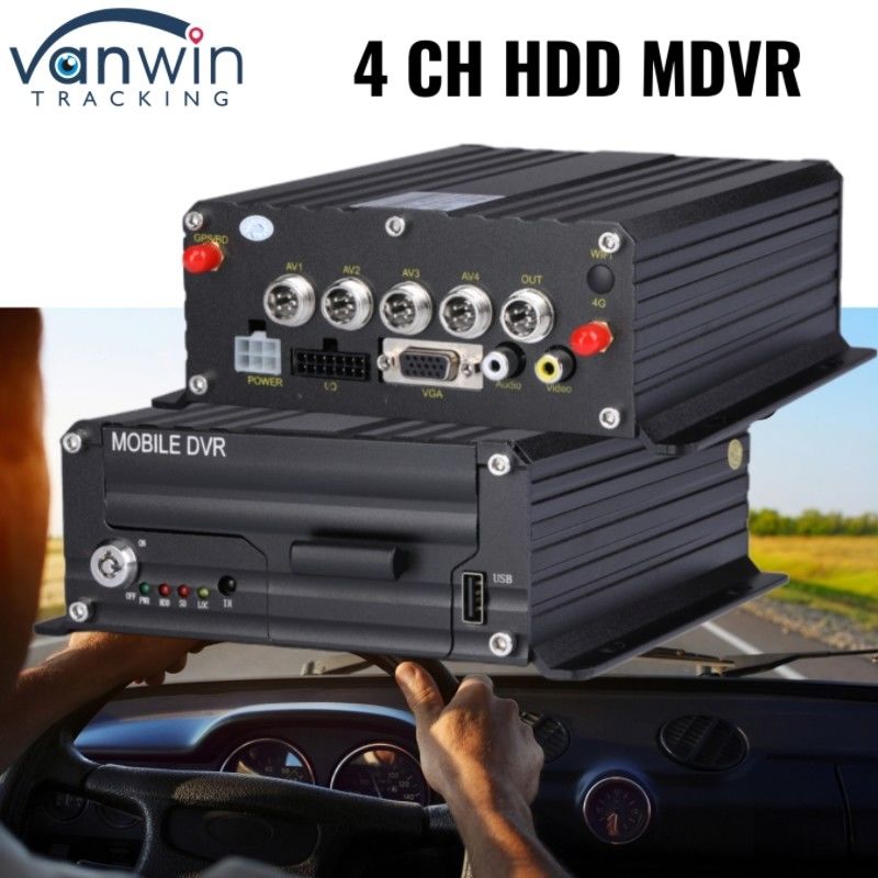 4CH 1080P DVR 艦隊管理システム HDD デジタルビデオレコーダー 4G GPS 車両トラッカー