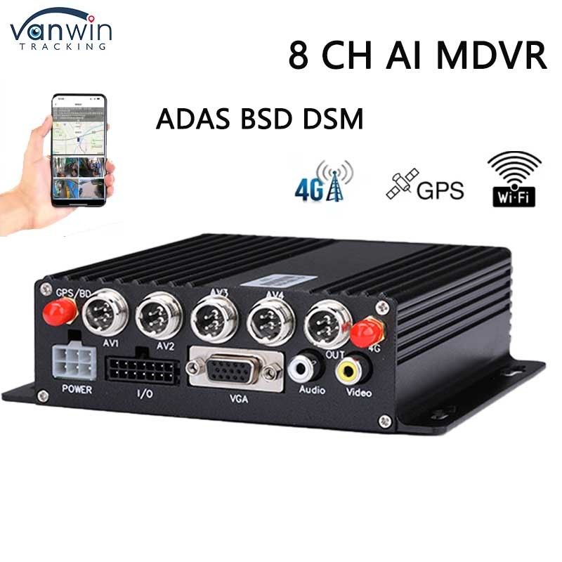 8CH SD DVR 4G GPS ADAS DMS AI MDVR 1080P H.265 モバイル DVR ダッシュカメラレコーダー GPS モバイル
