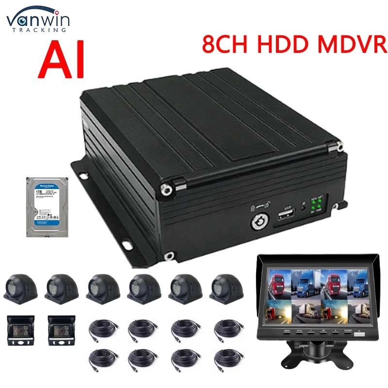 8CH AI ADAS DMS モバイル DVR 4G GPS1080P HDサポート OEM HDD SSD MDVR トラック バス 車両 ビデオレコーダー