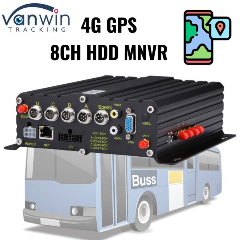 OEM 8チャネルHDD MNVR トラックバスバン車隊用車両安全ビデオレコーダー