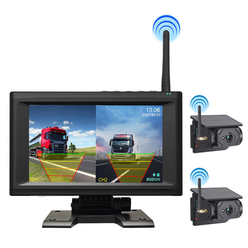 7インチ防水ディスプレイ画面 1/2/4CH ワイヤレス自動充電監視カメラシステム