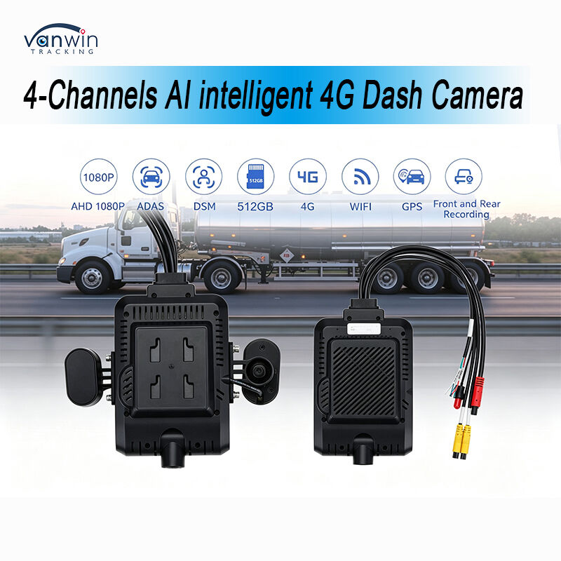 4チャンネル AIインテリジェント 4Gモバイルデジタルビデオレコーダー ダッシュカメラシステム GPSトラッキング ナイトビジョン クラウドリモート監視