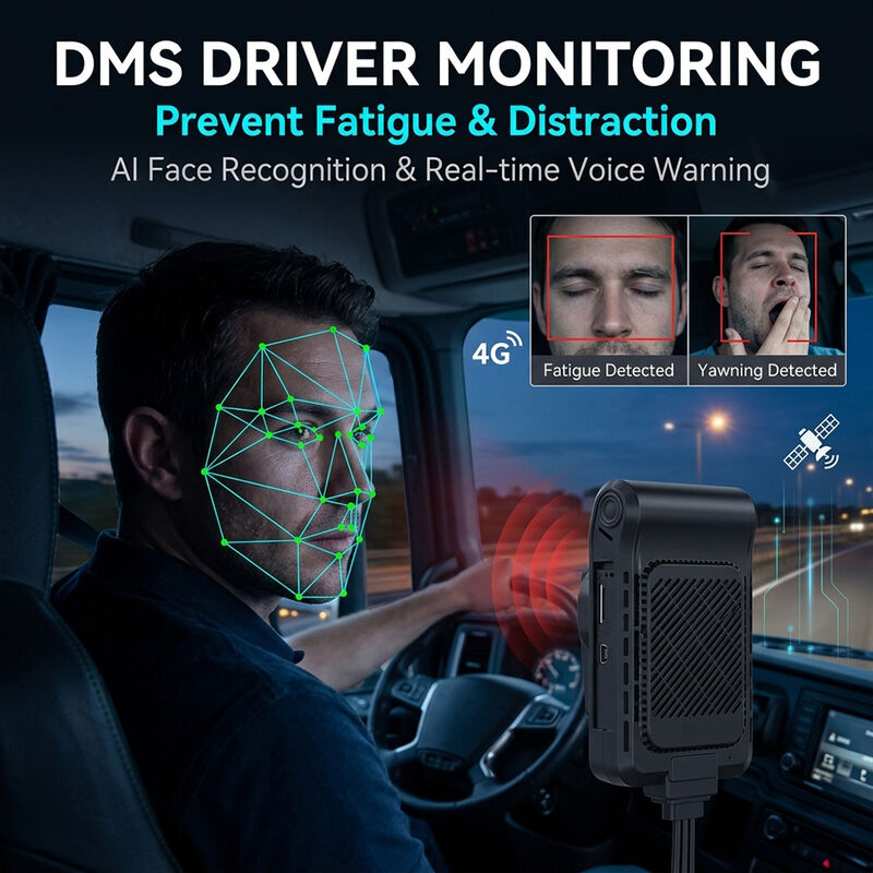 AI フリートダッシュカメラ 4G LTE ADAS DMS BSD アクティブドライバーコーチング&リスク軽減 カーブラックボックス